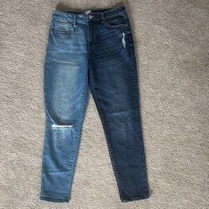 New Without Tags Two-Tone Cropped Straight Leg Women's Jeans